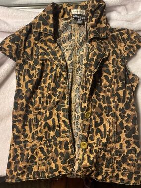 imPRESS Stretch Leopard-Print Top - Brown & Black